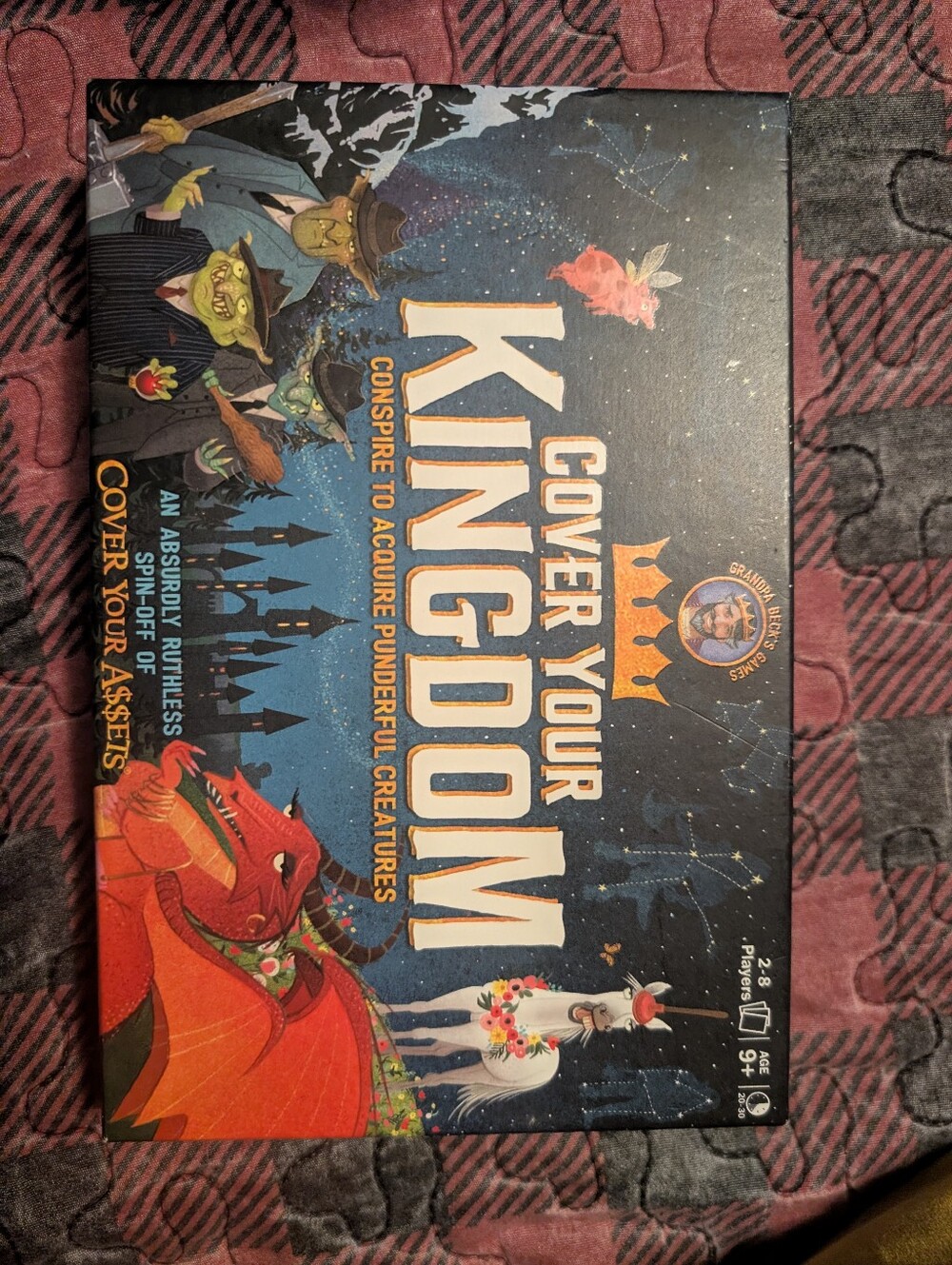 Cover Your Kingdom Board Game - Colorful Fantasy Artwork
